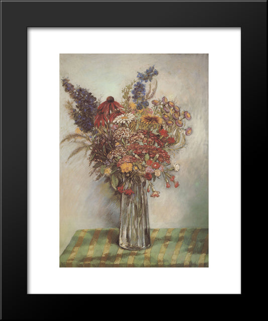 Flowers 20x24 Black Modern Wood Framed Art Print Poster by Steinlen, Theophile