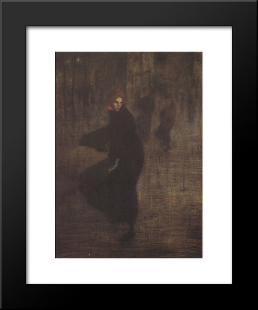 Flurry 20x24 Black Modern Wood Framed Art Print Poster by Steinlen, Theophile