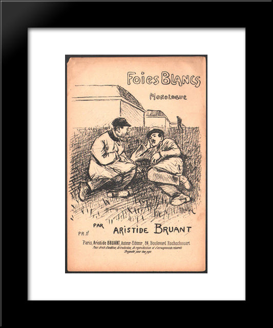Foies Blancs 20x24 Black Modern Wood Framed Art Print Poster by Steinlen, Theophile