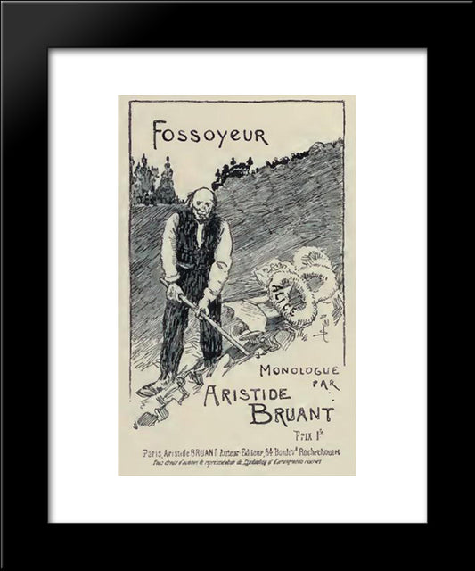 Fossoyeur 20x24 Black Modern Wood Framed Art Print Poster by Steinlen, Theophile