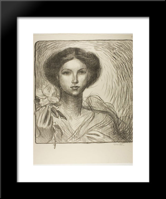 Franzosische Kunstausstellung Zu Krefeld 20x24 Black Modern Wood Framed Art Print Poster by Steinlen, Theophile