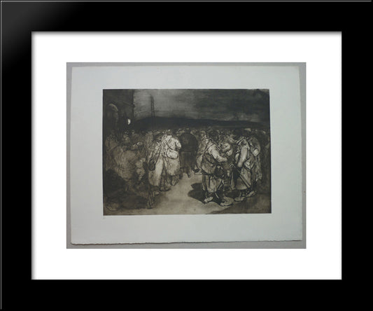 Gare Regulatrice 20x24 Black Modern Wood Framed Art Print Poster by Steinlen, Theophile