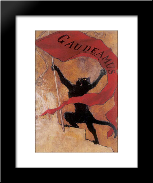 Gaudeamus 20x24 Black Modern Wood Framed Art Print Poster by Steinlen, Theophile