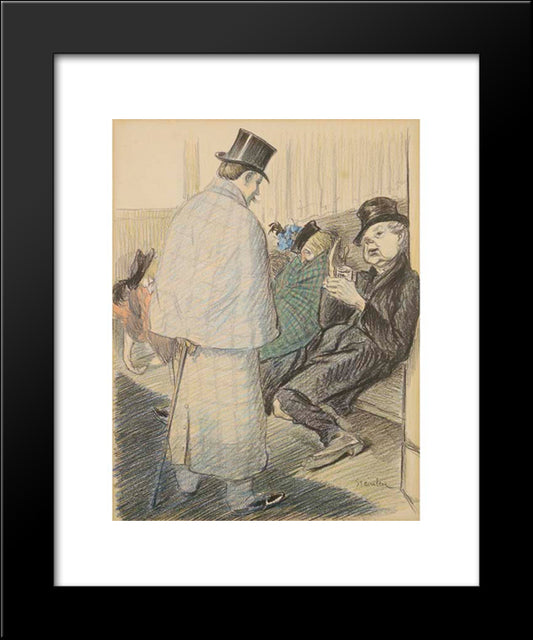 Gentleman 20x24 Black Modern Wood Framed Art Print Poster by Steinlen, Theophile