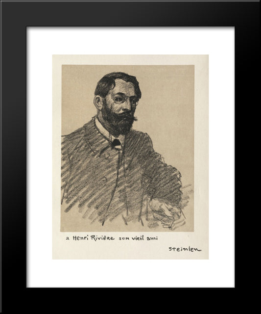 Henri Riviere 20x24 Black Modern Wood Framed Art Print Poster by Steinlen, Theophile