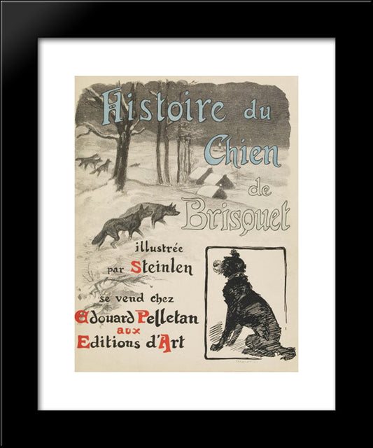 Histoire Du Chien De Brisquet 20x24 Black Modern Wood Framed Art Print Poster by Steinlen, Theophile