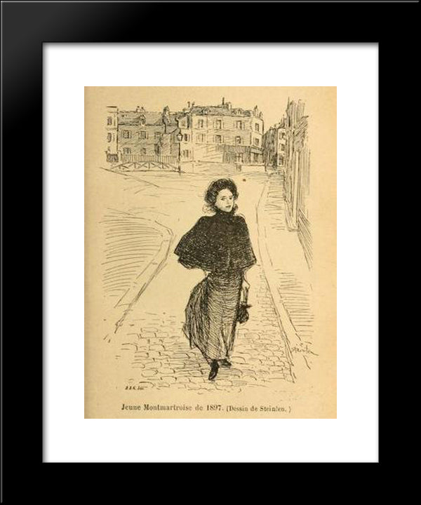 Illustration From Montmartre [Par] Georges Renault Et Henri Chateau 20x24 Black Modern Wood Framed Art Print Poster by Steinlen, Theophile