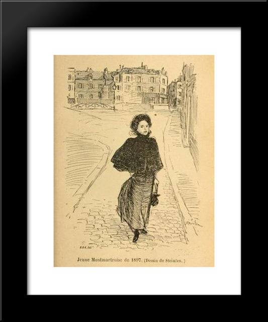 Illustration From Montmartre [Par] Georges Renault Et Henri Chateau 20x24 Black Modern Wood Framed Art Print Poster by Steinlen, Theophile