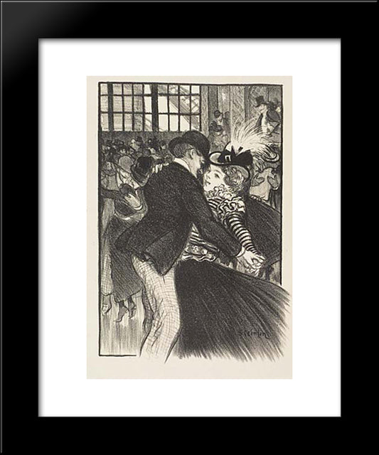 J'Ai Voulu Fuir 20x24 Black Modern Wood Framed Art Print Poster by Steinlen, Theophile