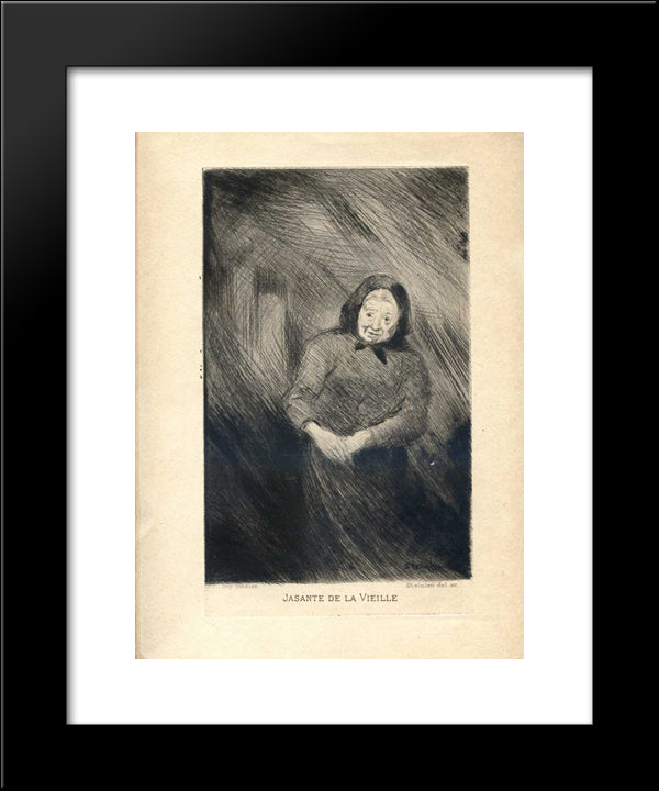 Jasante De La Vielle 20x24 Black Modern Wood Framed Art Print Poster by Steinlen, Theophile