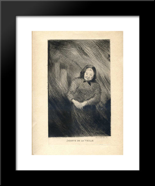 Jasante De La Vielle 20x24 Black Modern Wood Framed Art Print Poster by Steinlen, Theophile