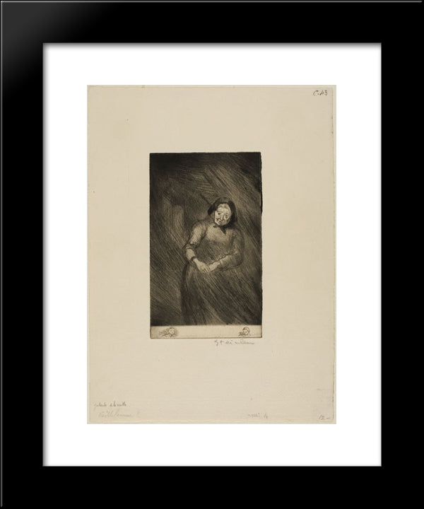 Jasante De La Vielle 20x24 Black Modern Wood Framed Art Print Poster by Steinlen, Theophile