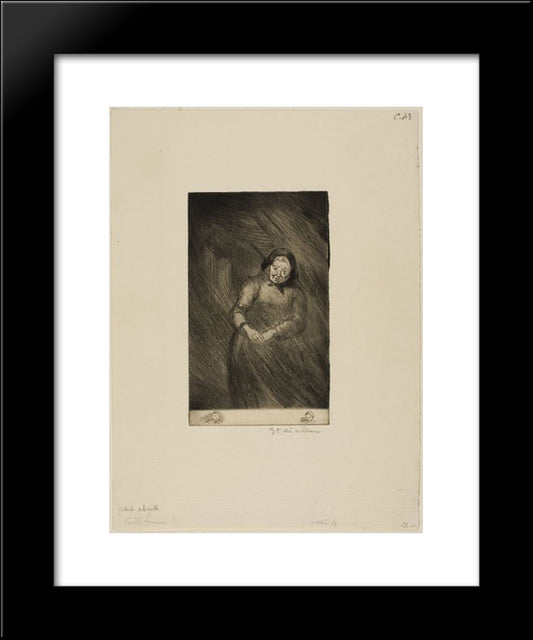 Jasante De La Vielle 20x24 Black Modern Wood Framed Art Print Poster by Steinlen, Theophile