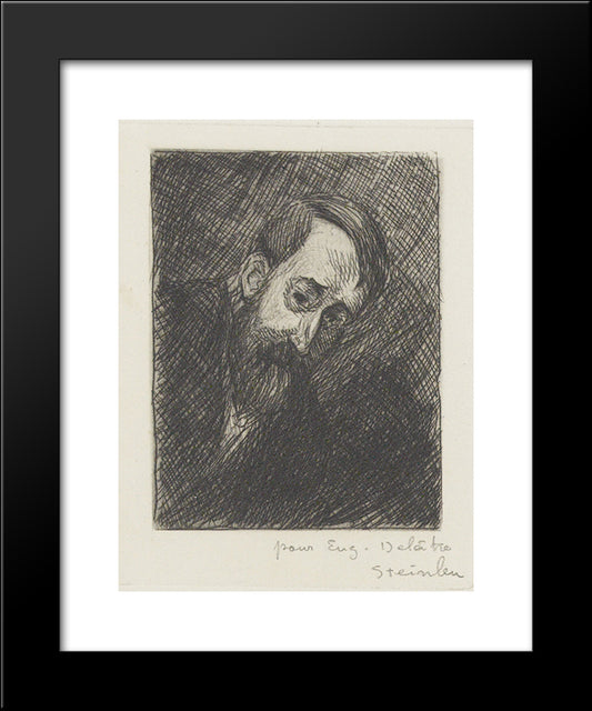 Jehan Rictus 20x24 Black Modern Wood Framed Art Print Poster by Steinlen, Theophile