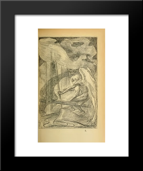 La Chanson De L'Oubli 20x24 Black Modern Wood Framed Art Print Poster by Steinlen, Theophile