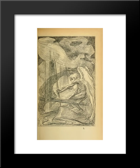 La Chanson De L'Oubli 20x24 Black Modern Wood Framed Art Print Poster by Steinlen, Theophile