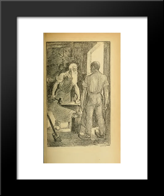 La Chanson Des Marechaux 20x24 Black Modern Wood Framed Art Print Poster by Steinlen, Theophile