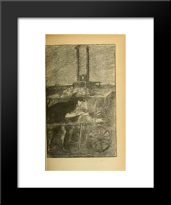 La Chanson Du Remouleur 20x24 Black Modern Wood Framed Art Print Poster by Steinlen, Theophile