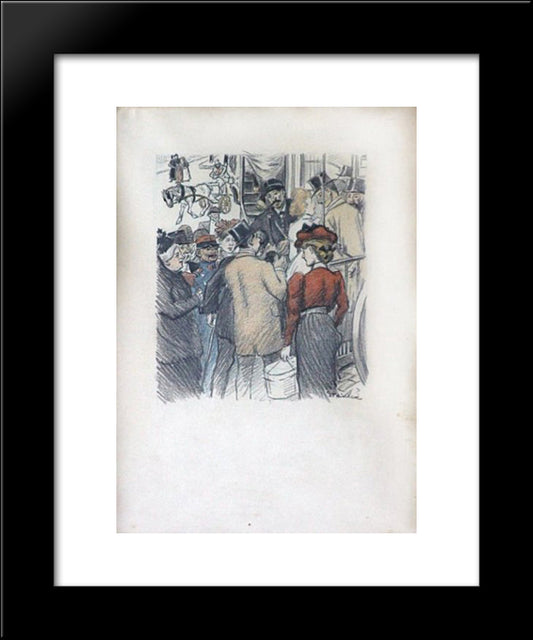 La Correspondance Cassee 20x24 Black Modern Wood Framed Art Print Poster by Steinlen, Theophile