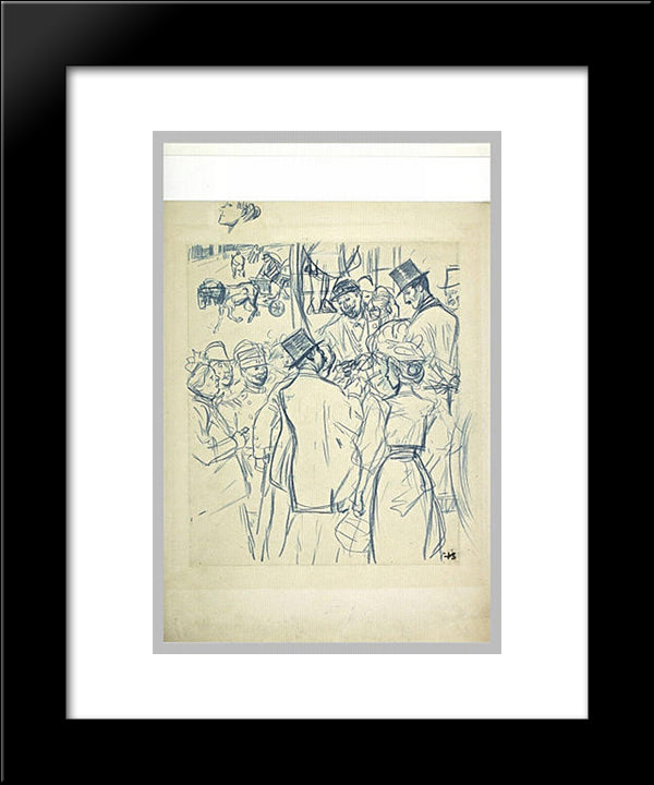 La Correspondance Cassee 20x24 Black Modern Wood Framed Art Print Poster by Steinlen, Theophile