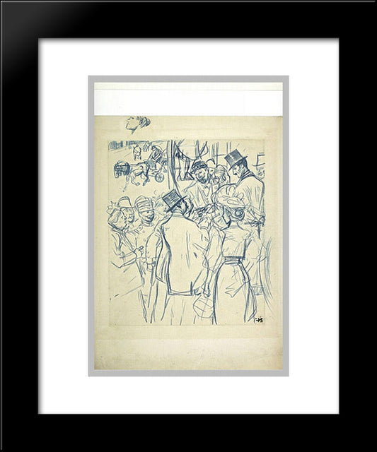 La Correspondance Cassee 20x24 Black Modern Wood Framed Art Print Poster by Steinlen, Theophile