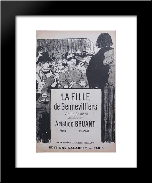 La Fille De Gennevilliers 20x24 Black Modern Wood Framed Art Print Poster by Steinlen, Theophile