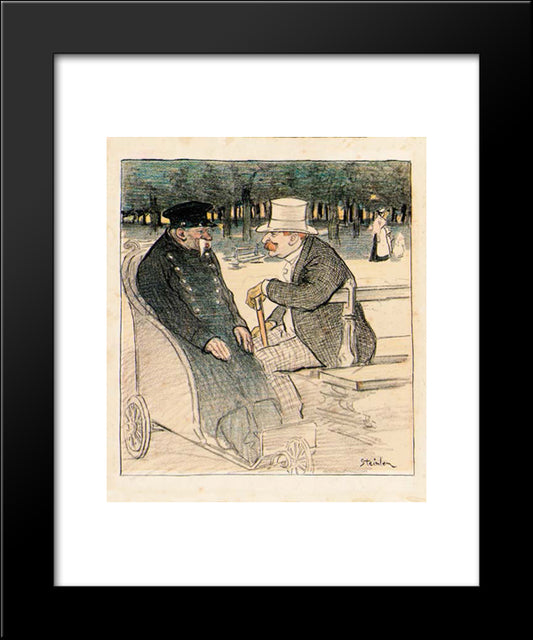 La Gloire 20x24 Black Modern Wood Framed Art Print Poster by Steinlen, Theophile