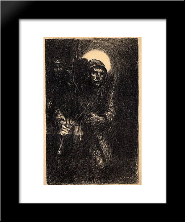 La Guerre 20x24 Black Modern Wood Framed Art Print Poster by Steinlen, Theophile