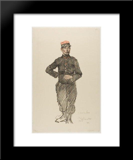 La Legionnaire 20x24 Black Modern Wood Framed Art Print Poster by Steinlen, Theophile