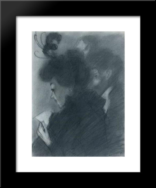 La Loge A L'Opera 20x24 Black Modern Wood Framed Art Print Poster by Steinlen, Theophile