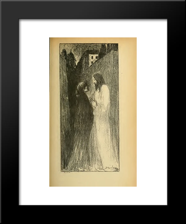 La Madeleine 20x24 Black Modern Wood Framed Art Print Poster by Steinlen, Theophile
