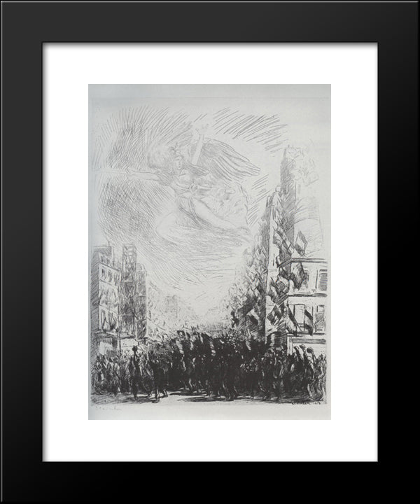 La Marseillaise 20x24 Black Modern Wood Framed Art Print Poster by Steinlen, Theophile