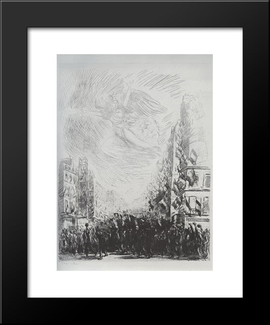 La Marseillaise 20x24 Black Modern Wood Framed Art Print Poster by Steinlen, Theophile