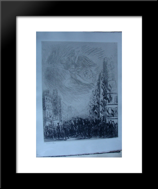 La Marseillaise 20x24 Black Modern Wood Framed Art Print Poster by Steinlen, Theophile