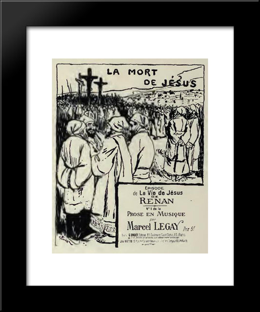 La Mort De Jesus 20x24 Black Modern Wood Framed Art Print Poster by Steinlen, Theophile
