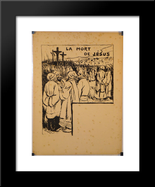 La Mort De Jesus 20x24 Black Modern Wood Framed Art Print Poster by Steinlen, Theophile