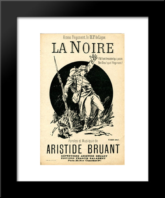 La Noire 20x24 Black Modern Wood Framed Art Print Poster by Steinlen, Theophile