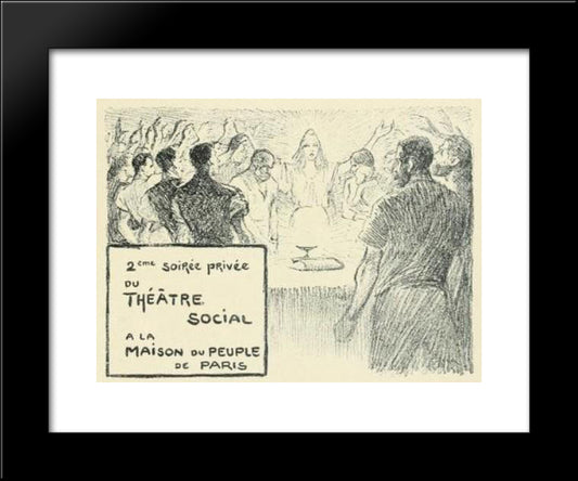 La Paque Socialiste 20x24 Black Modern Wood Framed Art Print Poster by Steinlen, Theophile