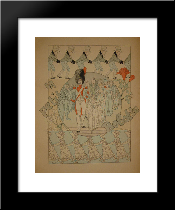 La Petite Bobotte 20x24 Black Modern Wood Framed Art Print Poster by Steinlen, Theophile