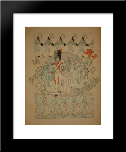La Petite Bobotte 20x24 Black Modern Wood Framed Art Print Poster by Steinlen, Theophile