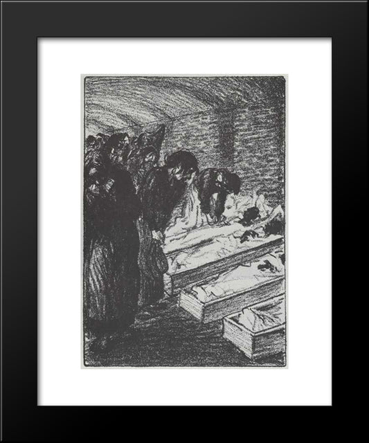 La Reconnaissance 20x24 Black Modern Wood Framed Art Print Poster by Steinlen, Theophile