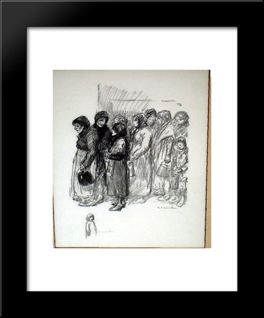La Soupe Populaire 20x24 Black Modern Wood Framed Art Print Poster by Steinlen, Theophile