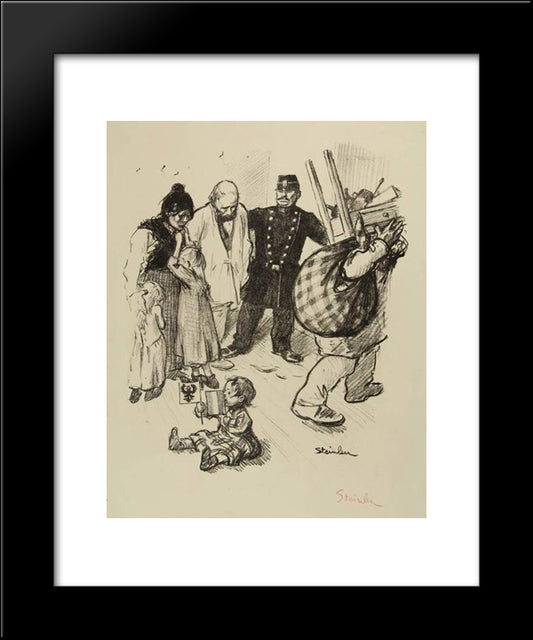 La Terme Franco-Russe 20x24 Black Modern Wood Framed Art Print Poster by Steinlen, Theophile