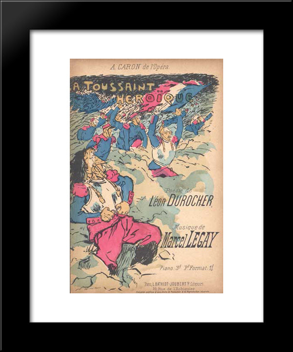 La Toussaint Heroique 20x24 Black Modern Wood Framed Art Print Poster by Steinlen, Theophile