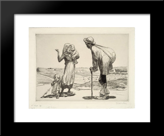 La Ville Lointaine 20x24 Black Modern Wood Framed Art Print Poster by Steinlen, Theophile