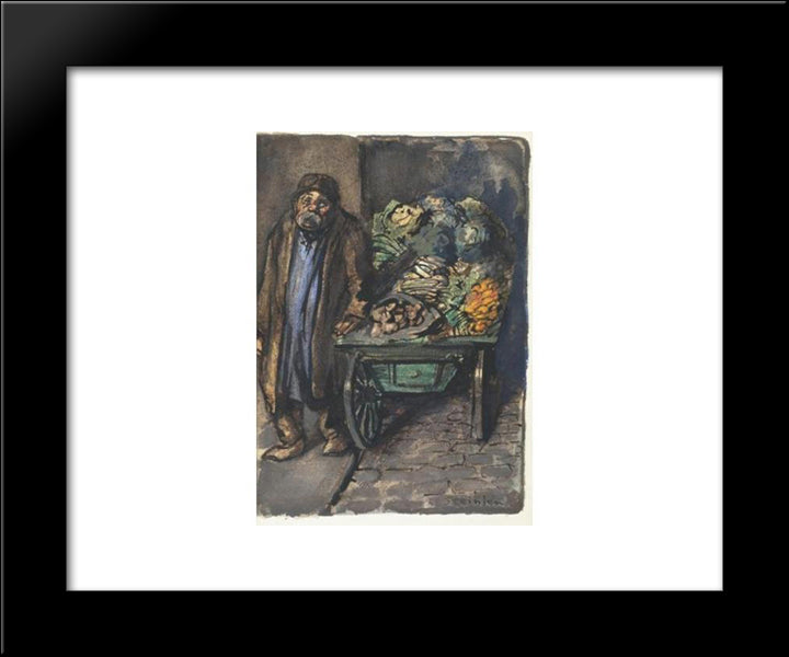 L'Affaire Crainquebille 20x24 Black Modern Wood Framed Art Print Poster by Steinlen, Theophile