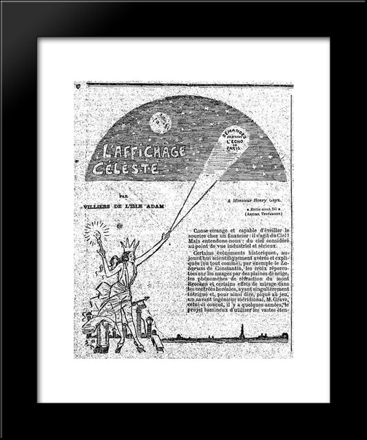 L'Affichage Celeste 20x24 Black Modern Wood Framed Art Print Poster by Steinlen, Theophile