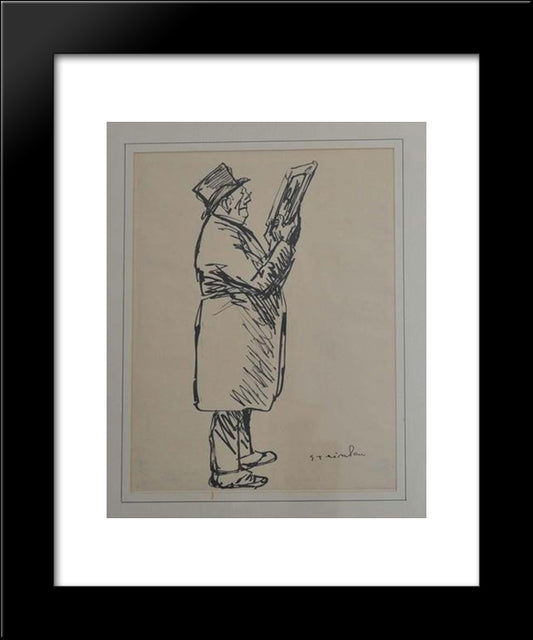L'Amateur De Dessin 20x24 Black Modern Wood Framed Art Print Poster by Steinlen, Theophile