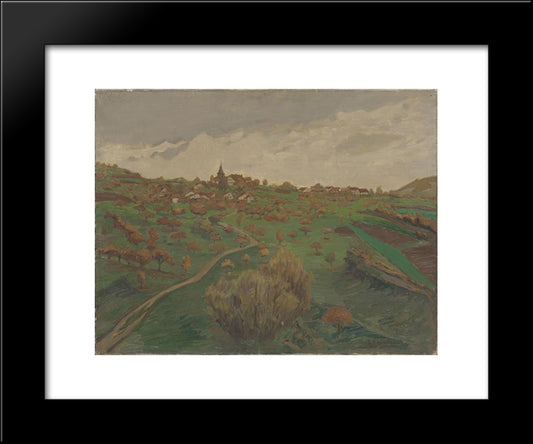 Landscape Of Belmont 20x24 Black Modern Wood Framed Art Print Poster by Steinlen, Theophile