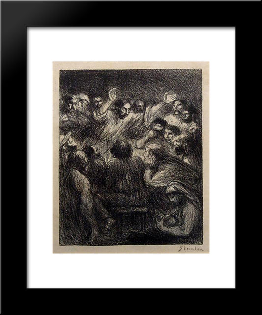 L'Apotre 20x24 Black Modern Wood Framed Art Print Poster by Steinlen, Theophile